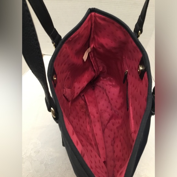 Juicy Couture Black Shoulder Bag with Pink Interior